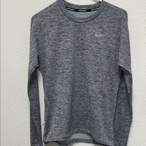 Nike Women's XS Heathered Gray Crew Neck Running Dri Fit Sweatshirt